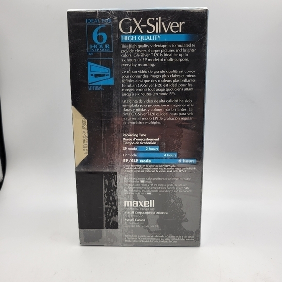MAXELL VHS VCR Blank Video Cassette Tapes Lot of 3 Sealed New Old Stock - Picture 3 of 4